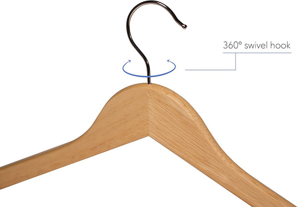 Suit Hangers with Curved Notches and Hanging Bar