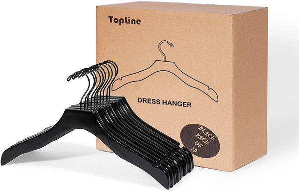 Classic Wood Bridal Dress Hangers - Pack of 10