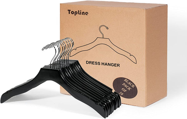 Classic Wood Bridal Dress Hangers - Pack of 10