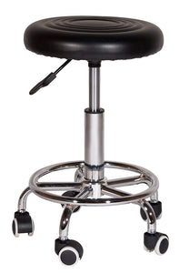 360-Degree Rolling Swivel Adjustable Stool Chair with Foot Rest